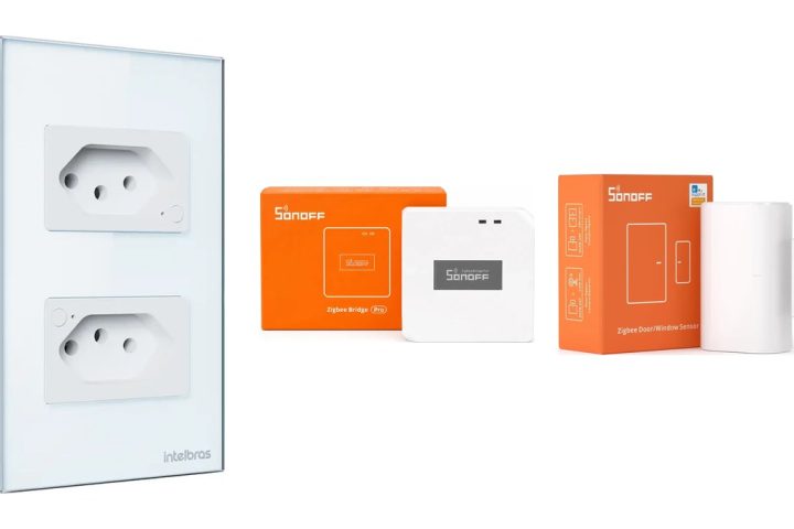 Wi-Fi ou Zigbee: tomada Wi-Fi, hub Zigbee e sensor Zigbee