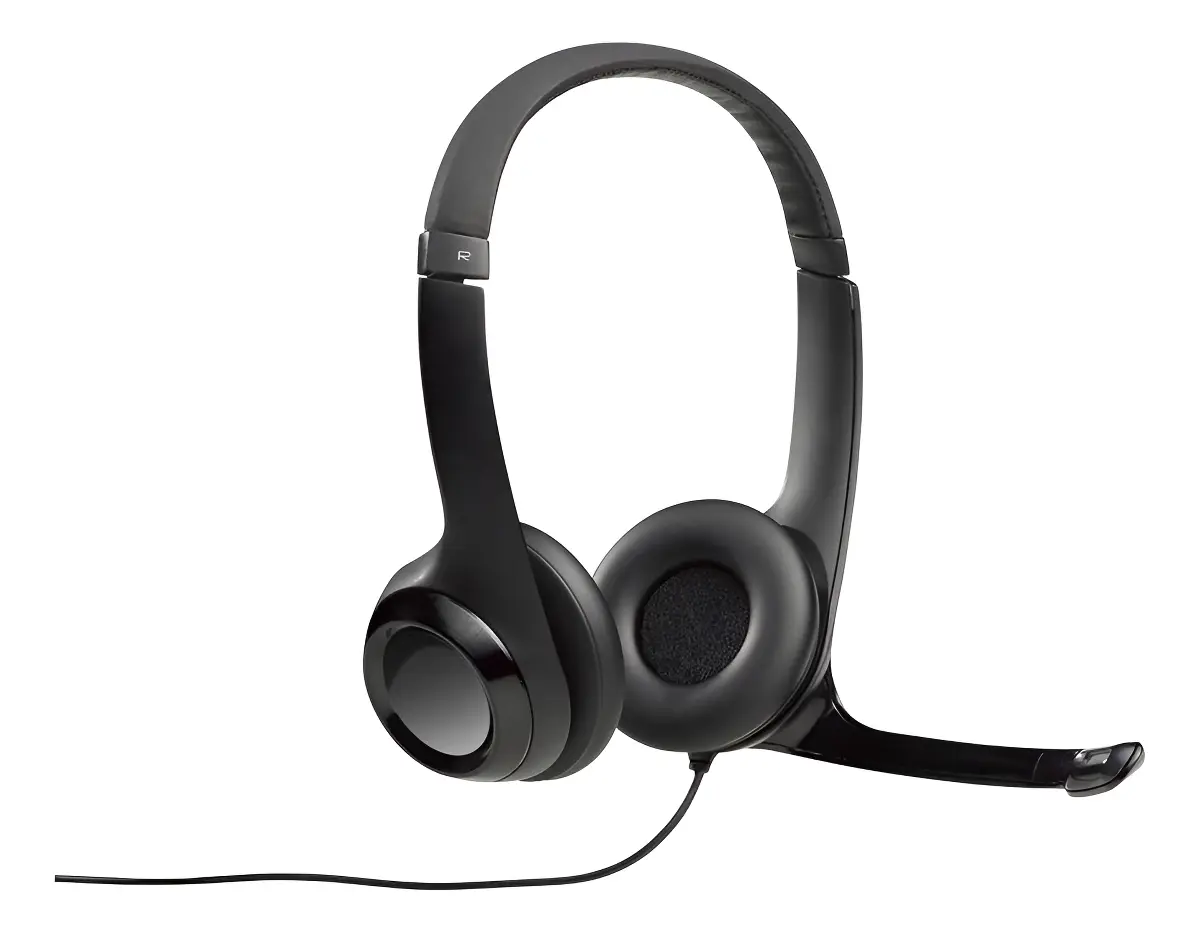 Headset Logitech H390 USB com microfone em haste