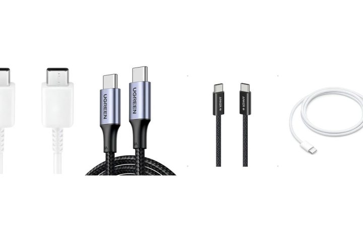 Montagem com cabos USB-C Samsung, Ugreen 100W, Anker 240W e Apple 60W