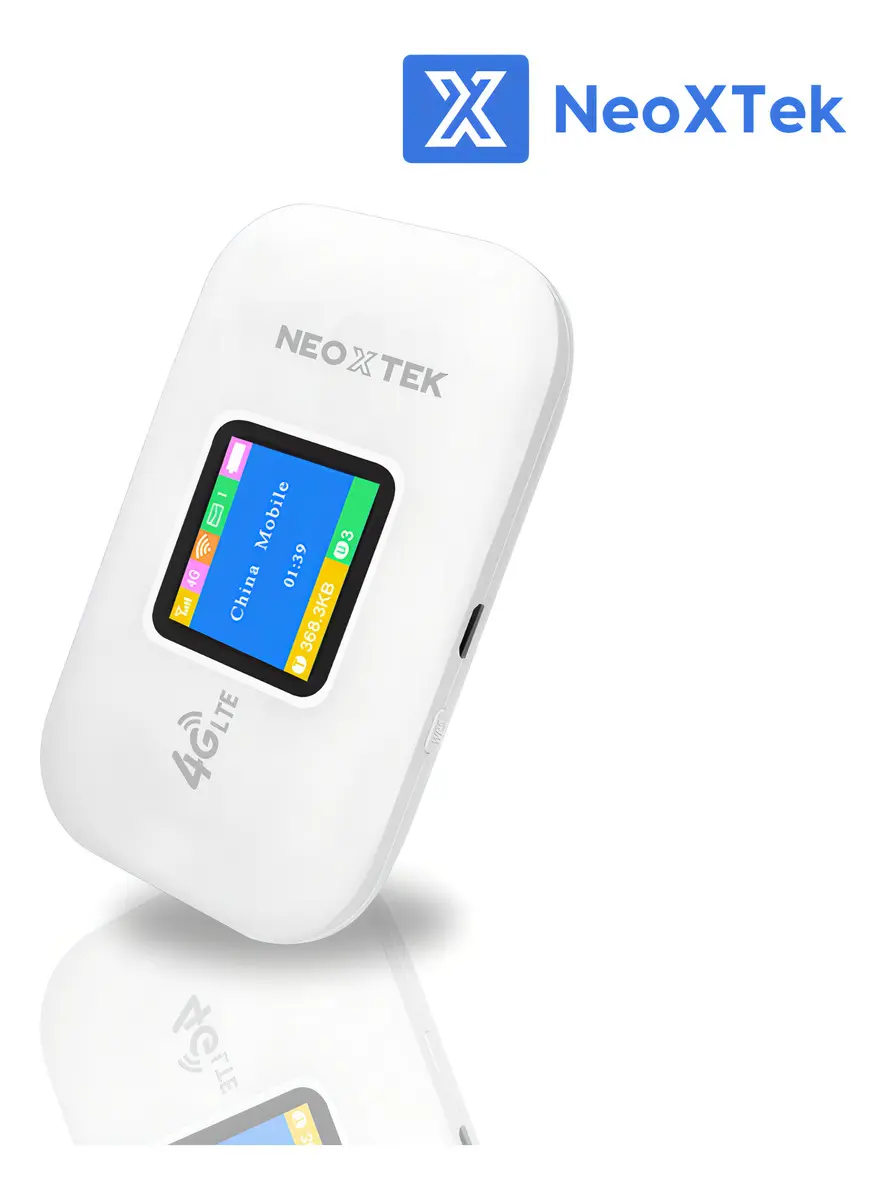 Modem Roteador Portátil 4G LTE Neoxtek Chip Sim Wi-Fi Seguro 10 Dispositivos