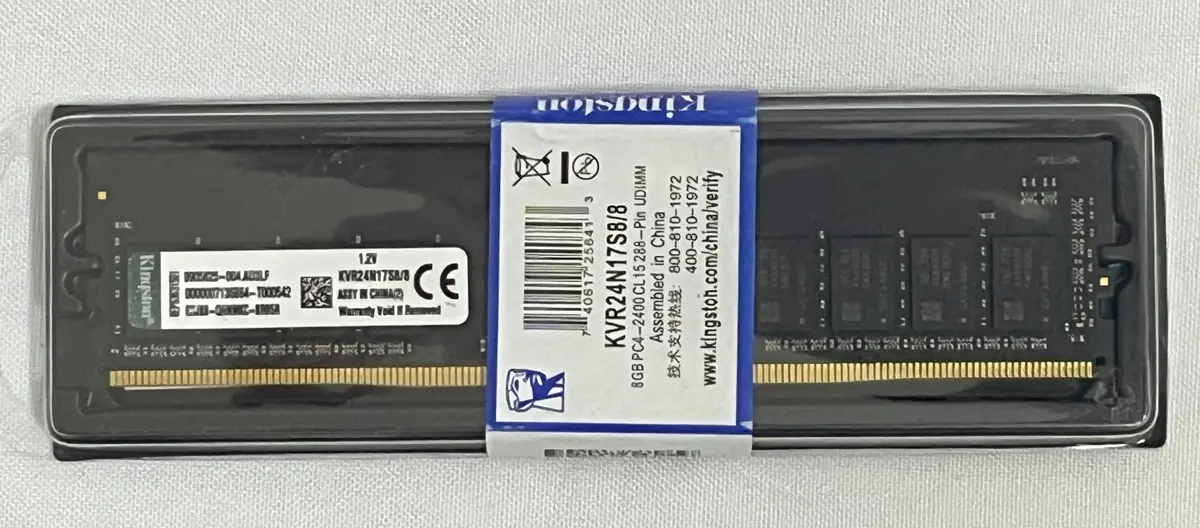 Memória RAM ValueRAM DDR4 8GB Kingston KVR24N17S8/8