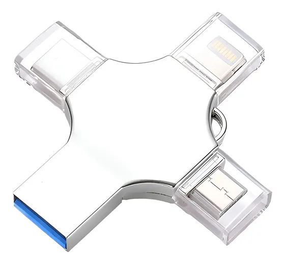 Pendrive 2tb 4 Em 1 Para iPhone, Android E Pc