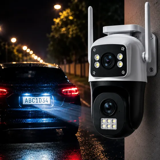Câmera Segurança 8mp Wifi Externa Ptz Controle No Celular A28 Branco 8mp Wifi Visão Colorida Auto Tracking