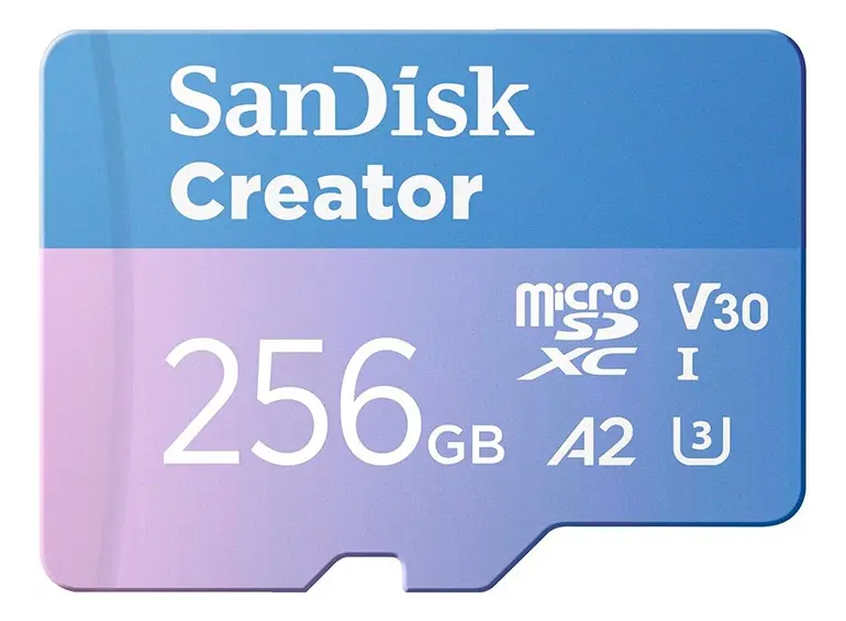 Cartão Memória Microsd Sandisk Creator 256gb + Adaptador Sd