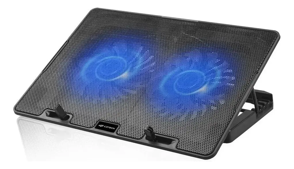 Base Notebook 2 Ventoinhas Ajustável C3Tech Nbc-50bk Preto
