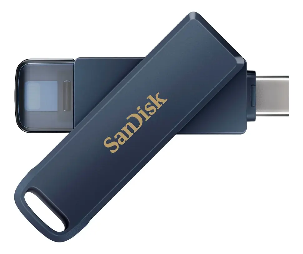 Pen Drive Sandisk 256gb Usb C/para iPhone 90mbs Azul