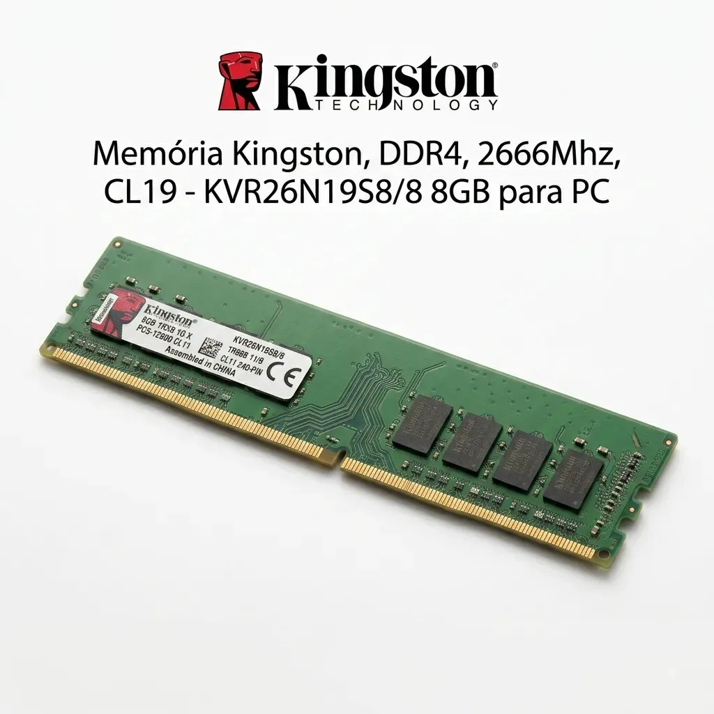 Memória RAM Ddr4 8GB Kingston KVR26N19S8/8
