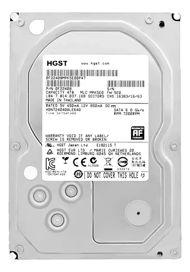 Hd Hgst Deskstar Nas 4tb, Hdn724040ale640, 3.5, Sata, 7.2k, 6gbps