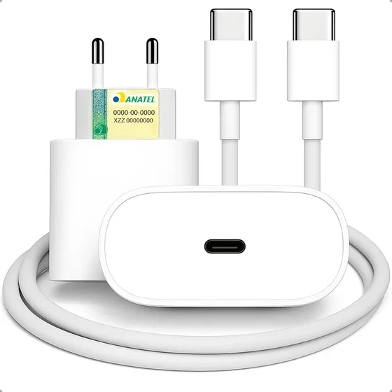 Carregador Turbo Tipo C 30w Para iPhone 15 16 17 Pro Max