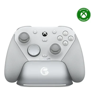 Controle GameSir G7 Pro branco com base de carga