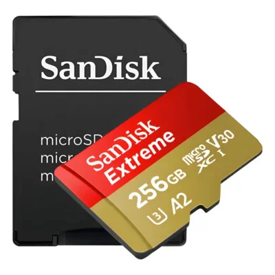 Cartão microSD SanDisk Extreme de 256 GB com adaptador