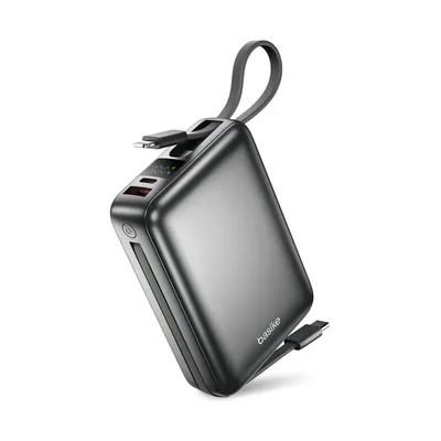 Power bank Basike 20.000 mAh com cabos embutidos