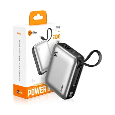 Power bank Basike B203B de 65 W com cabo USB-C