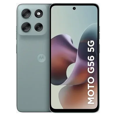 Motorola Moto G56 cinza, frente e verso