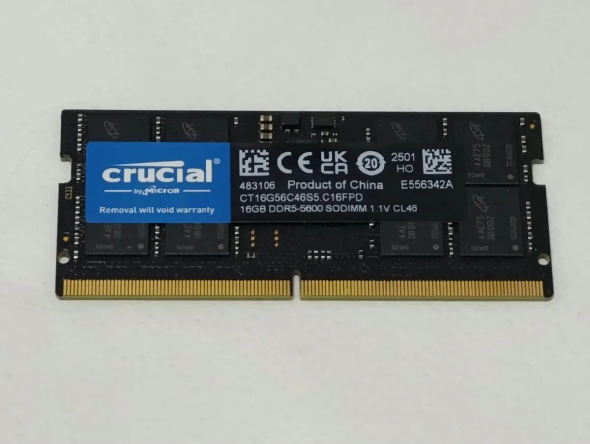 Crucial 16 GB DDR5 5600 para notebook (CT16G56C46S5)