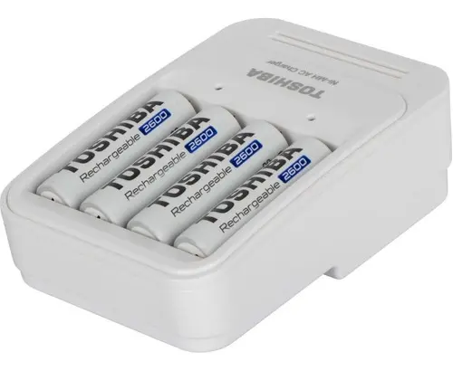 Carregador Toshiba TNHC-6GAE4 com 4 pilhas AA 2600 mAh