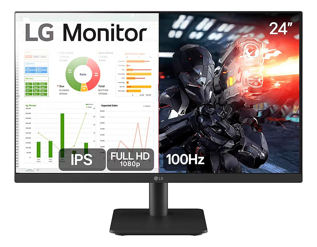 Monitor LG 24MS500-B 23,8" IPS Full HD 100 Hz, 2x HDMI