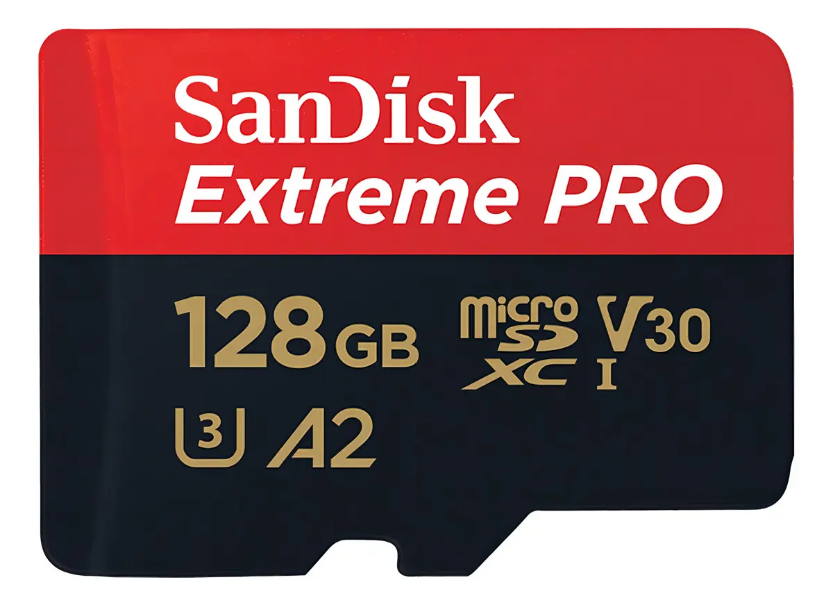 Cartão microSD SanDisk Extreme PRO 128 GB, U3 V30 A2, com adaptador