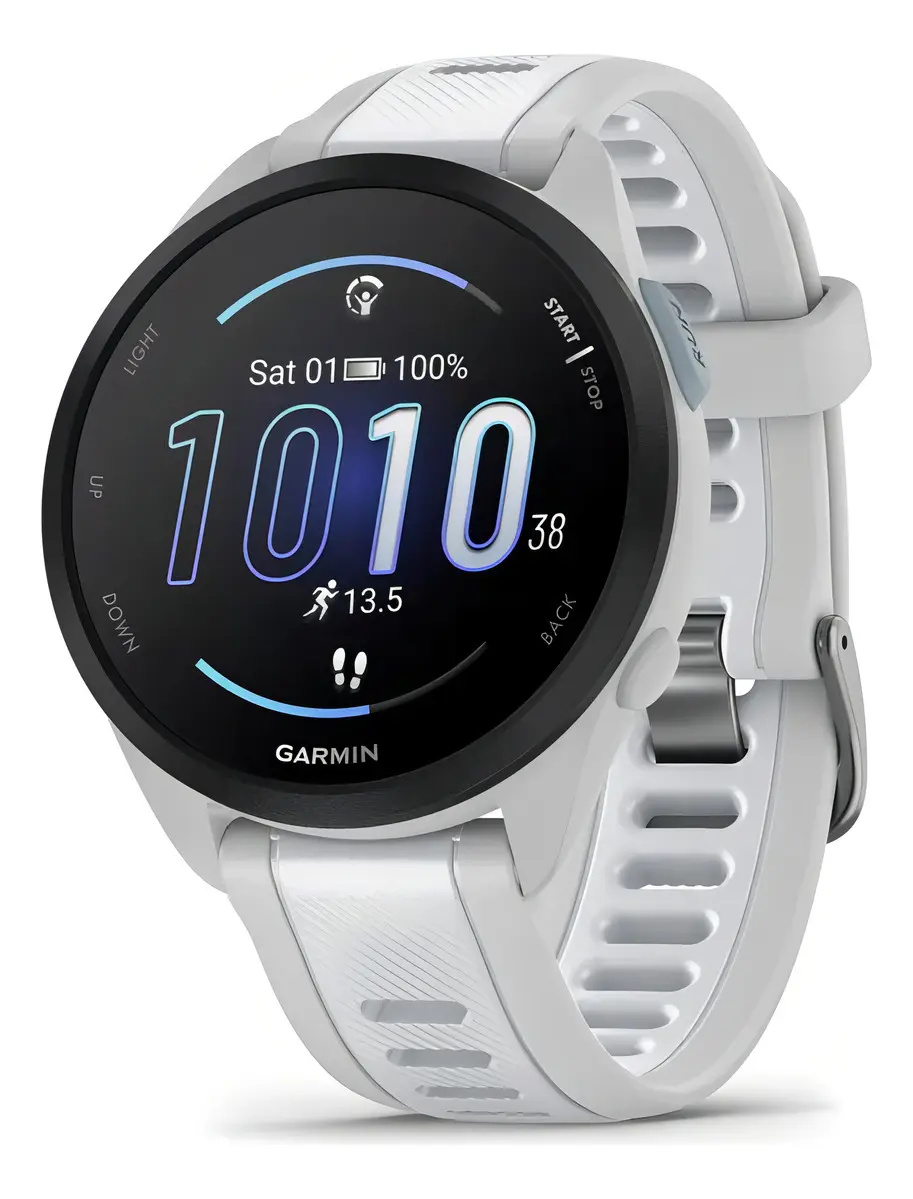 Relógio Garmin Forerunner 165 com Monitor Cardíaco de Pulso e GPS cor cinza