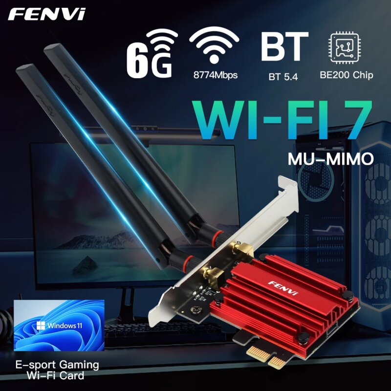 Placa Wi-Fi 7 Fenvi BE200 PCI-E