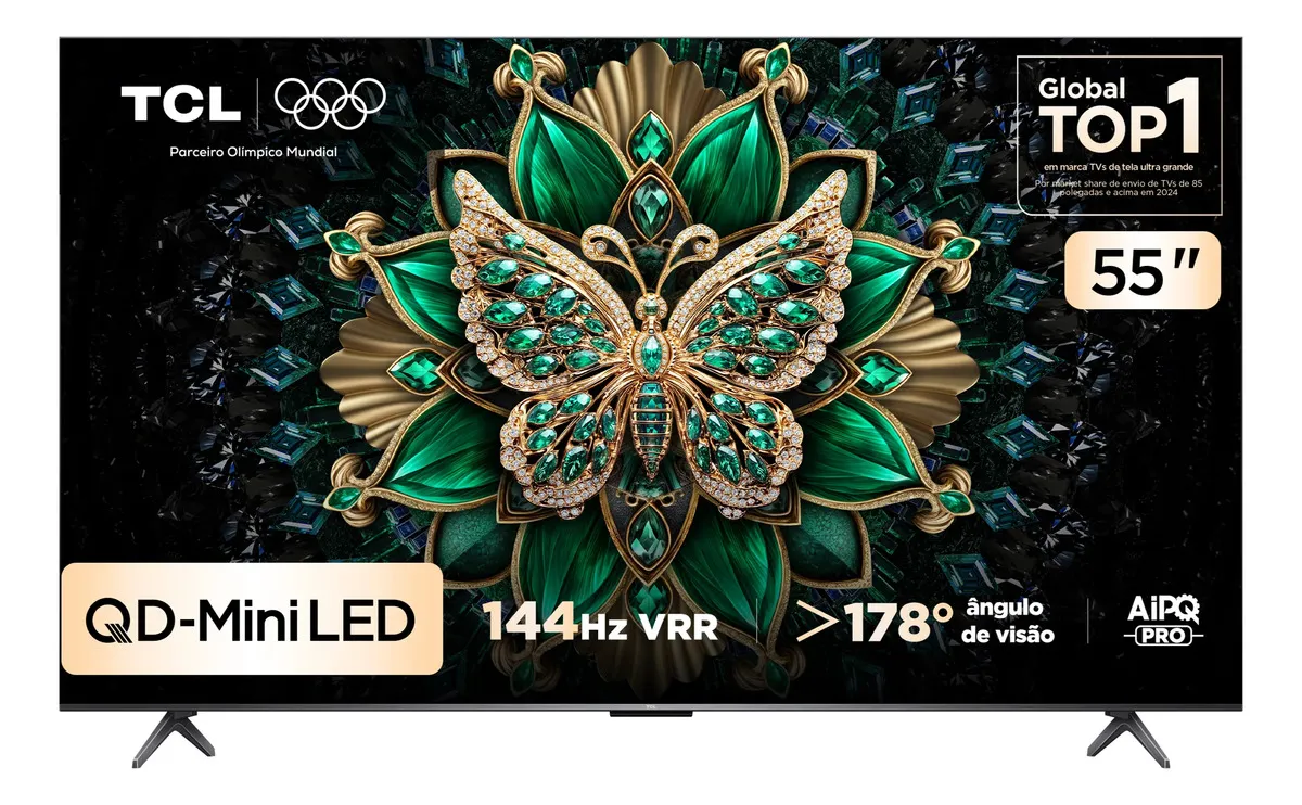 TCL 55C6K QD-Mini LED 144 Hz: a TCL mais vendida de 55"