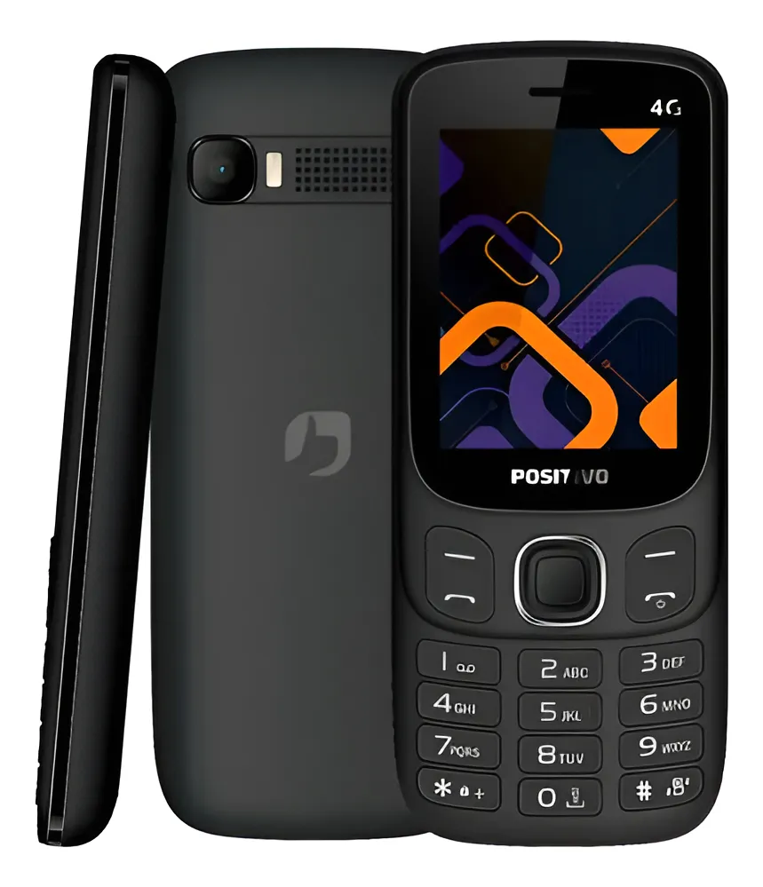 Celular Simples Para Idoso Dois Chips Positivo P41 4g Anatel Preto