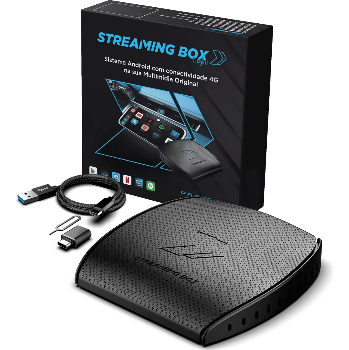 Streaming Box Light Faaftech STREAMING BOX LIGHT 4GB 64GB cor preto
