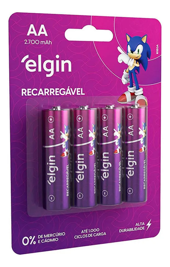 Elgin AA 2700 mAh com 4: a mais vendida e a mais barata por pilha