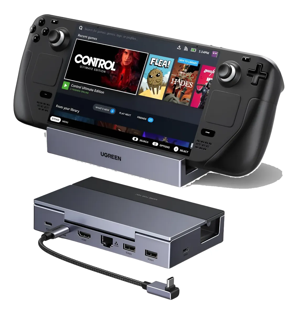 Dock Station Ugreen 6 em 1 4K 120Hz HDMI 2.1 para ROG Ally e Steam Deck