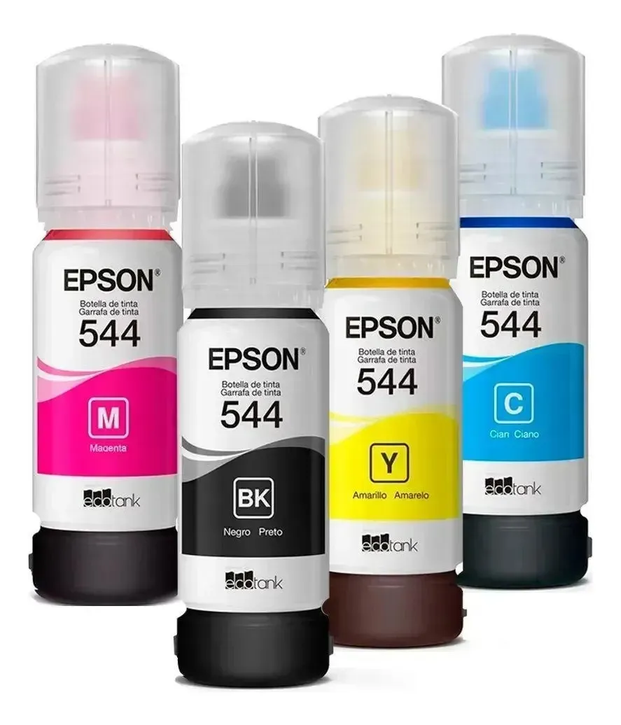 Kit de tintas originais Epson T544 (4 cores): serve nas duas