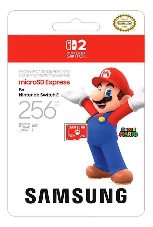 Cartão Samsung microSD Express 256 GB para Nintendo Switch 2