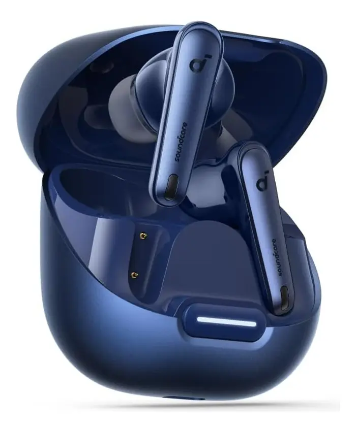 Fone de Ouvido Soundcore da Anker Liberty 4 NC ANC Redução de Ruído 98,5% Cancelamento Adaptativo Bluetooth 5.3 Multiponto Cor Azul Drivers