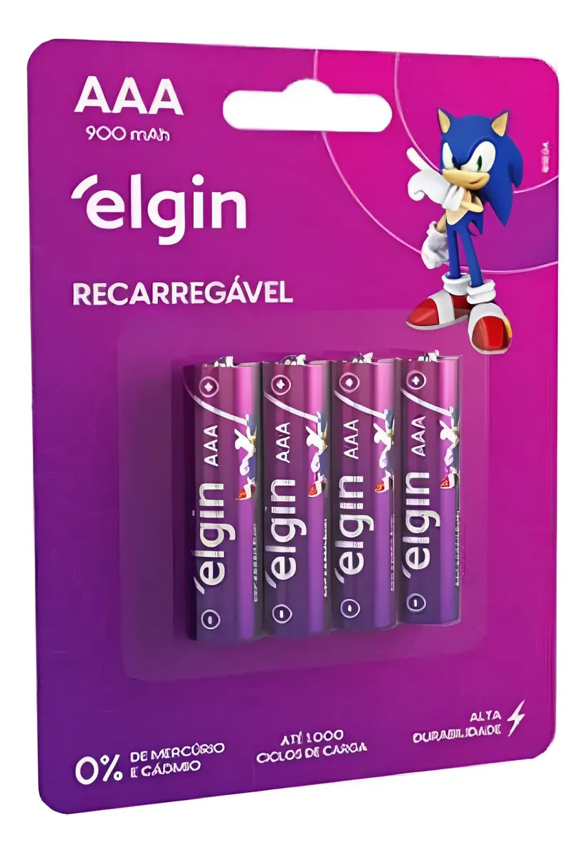 Elgin AAA (palito) com 4: para controle remoto, mouse e teclado