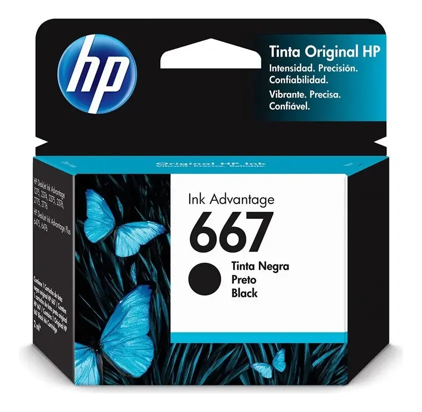 HP 667 Preto original: até 120 páginas, para quem imprime pouco