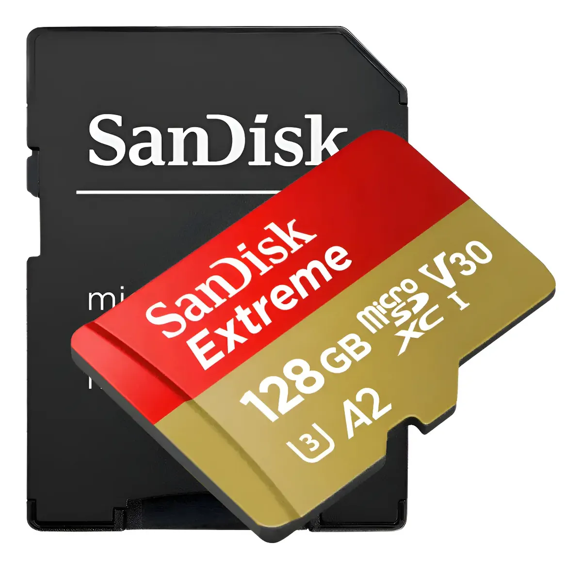 Cartão microSD SanDisk Extreme 128 GB, U3 V30 A2, para 4K