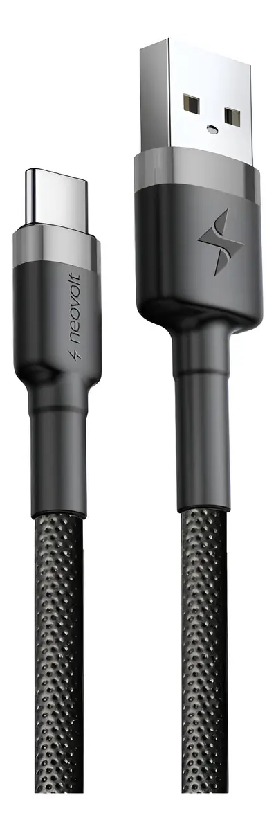 Cabo Carregador USB-C Neovolt Para iPhone 15 16 17 Pro Max Turbo 1m Preto