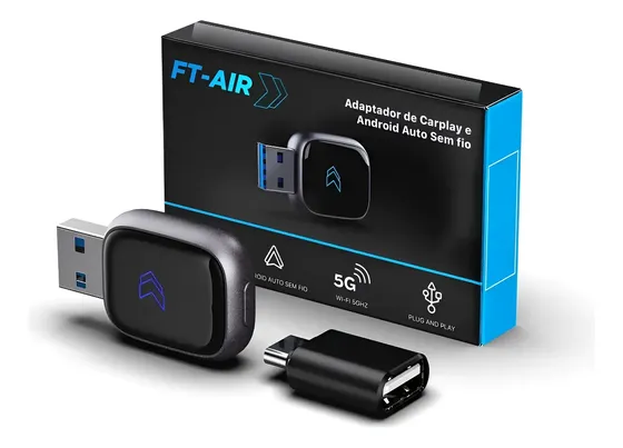 Adaptador Faaftech Ft-air Carplay Android Auto Sem Fio