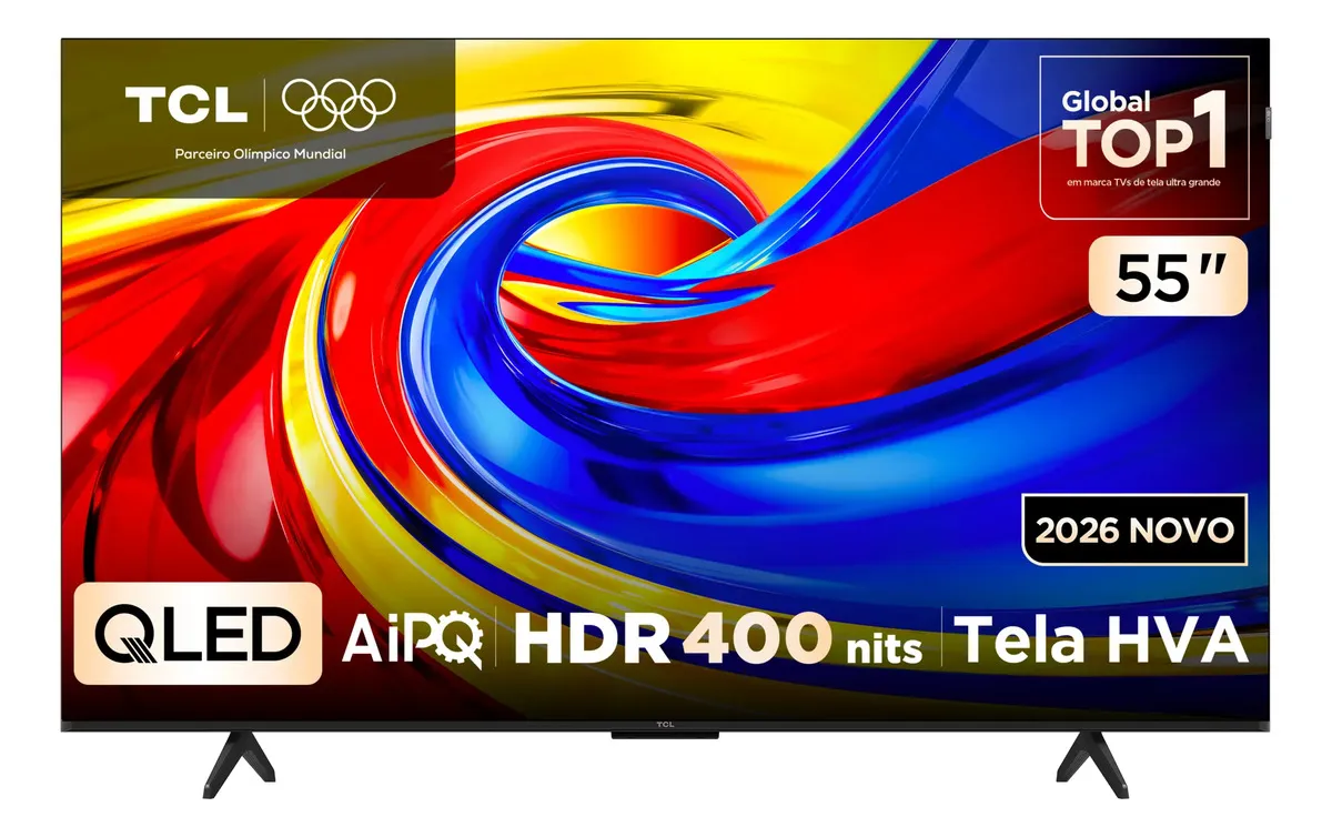 TCL 55P7L QLED 2026: a mais barata com Dolby Vision