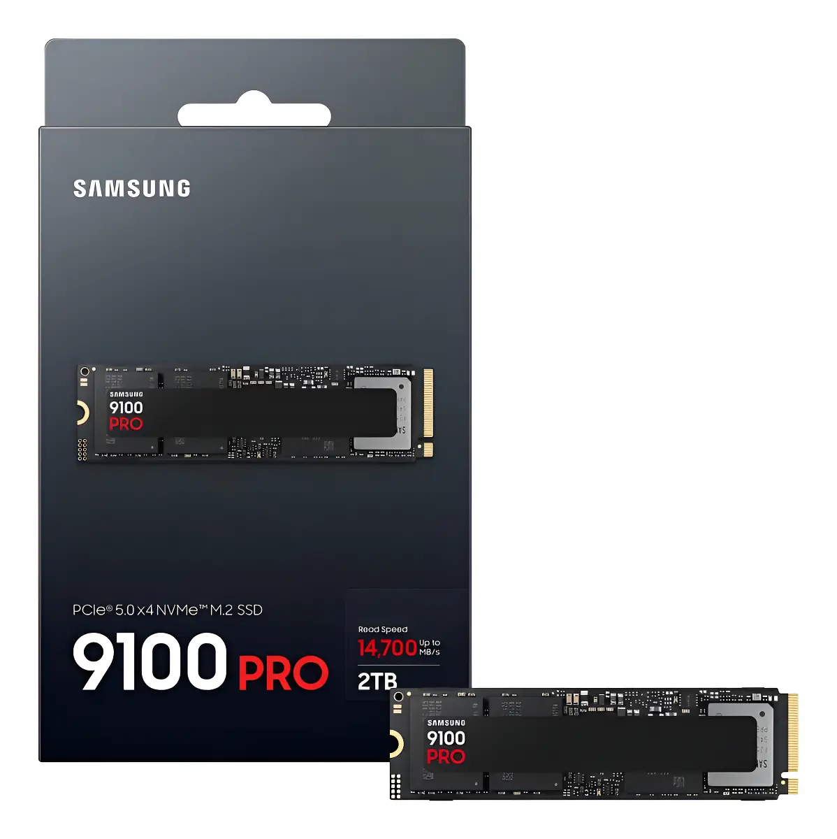 Ssd Gen5 2tb 14700mb/s Samsung 9100 Pro M.2 Nvme Pcie 5.0 Ge Preto