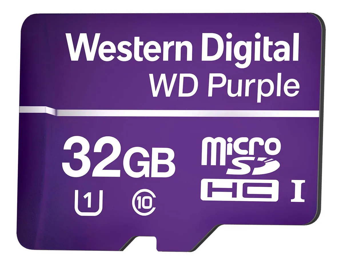 Cartão microSD WD Purple 32 GB para câmera de segurança