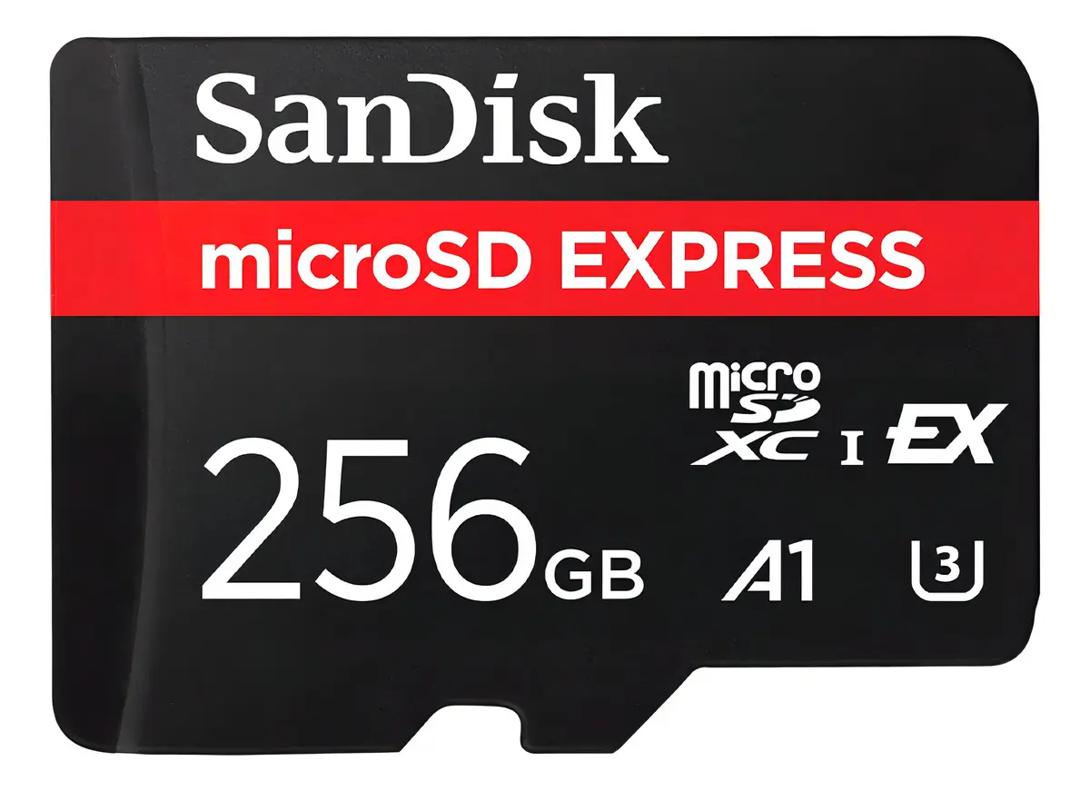 Cartão SanDisk microSD Express 256 GB (SDSQXFN), até 880 MB/s