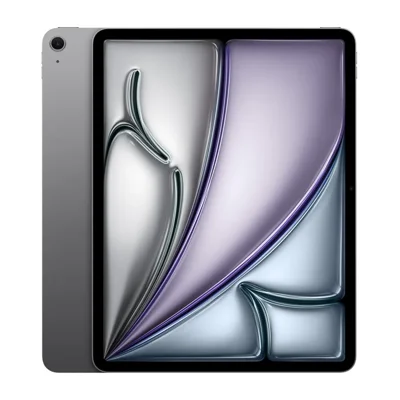 iPad Air de 11 polegadas cinza-espacial de frente e de costas
