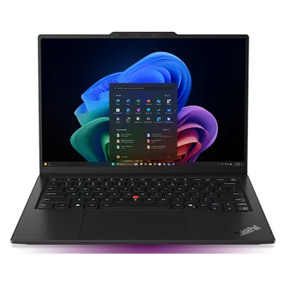 Lenovo ThinkPad X1 Carbon Gen 14 preto aberto, visto de frente