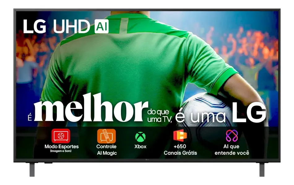 Smart TV LG UHD 4K de 55 polegadas modelo UA85