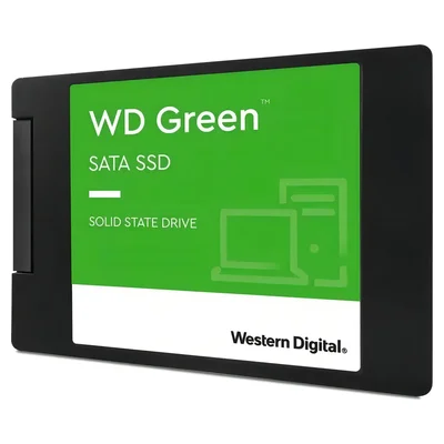SSD WD Green de 1 TB, preto e verde, formato 2,5 polegadas