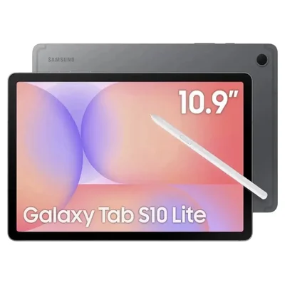 Samsung Galaxy Tab S10 Lite cinza com a S Pen