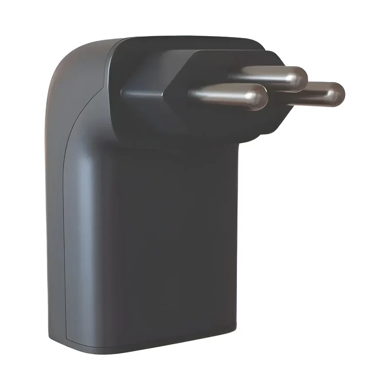 Protetor contra surtos iCLAMPER Pocket Fit preto, adaptador de uma tomada de três pinos