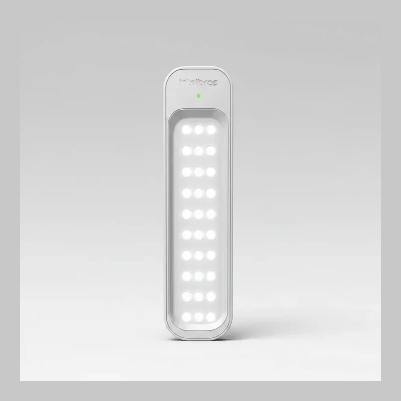 Luminária de emergência Intelbras LEA 150 branca, com 30 LEDs acesos