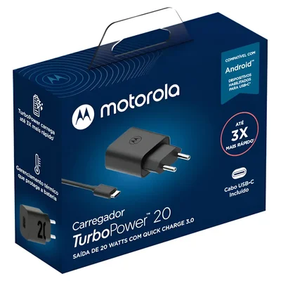 Caixa do carregador Motorola TurboPower 20
