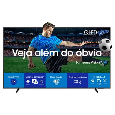 Samsung QLED Q7F de 55 polegadas, de frente